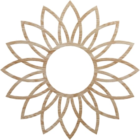 Ekena Millwork Daisy Wood Fretwork Pierced Ceiling Medallion, Red Oak, 34"OD x 11 7/8"ID x 1/4"T CMWP34X34X0250DARO